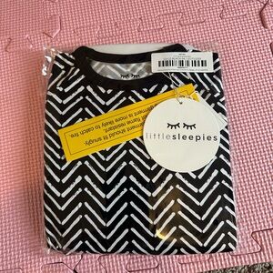 Little Sleepies Monochrome Chevron Crescent Zippy 6-12 month